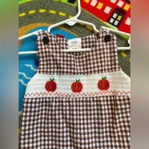 Pumpkin smocked Jon Jon